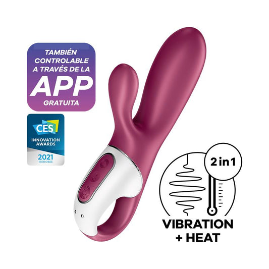 Hot Bunny Vibrador con Conejito Efecto Calor APP Satisfyer Connect