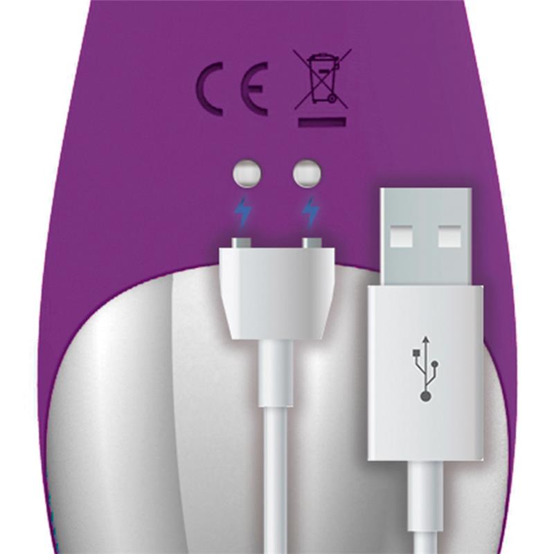 No Eleven Vibrador con Conejito Punto G y Fucion de Pulsacion USB Margnetico Silicona