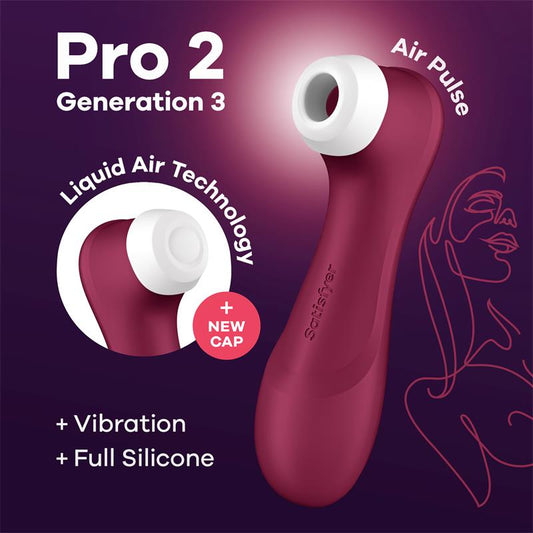 Pro 2 Gen 3 Liquid Air Technology Succion y Vibracion Wine Red Rojo Vino